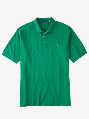 POLO RALPH LAUREN Classic Fit Short Sleeve Soft Touch Pima Cotton Polo Green 4XT